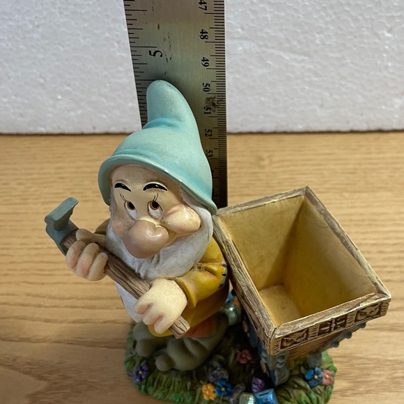 Snow White & the 7 Dwarfs Desk Set Bashful Paperclip Holder Disney Retired 1999 - Picture 10 of 12